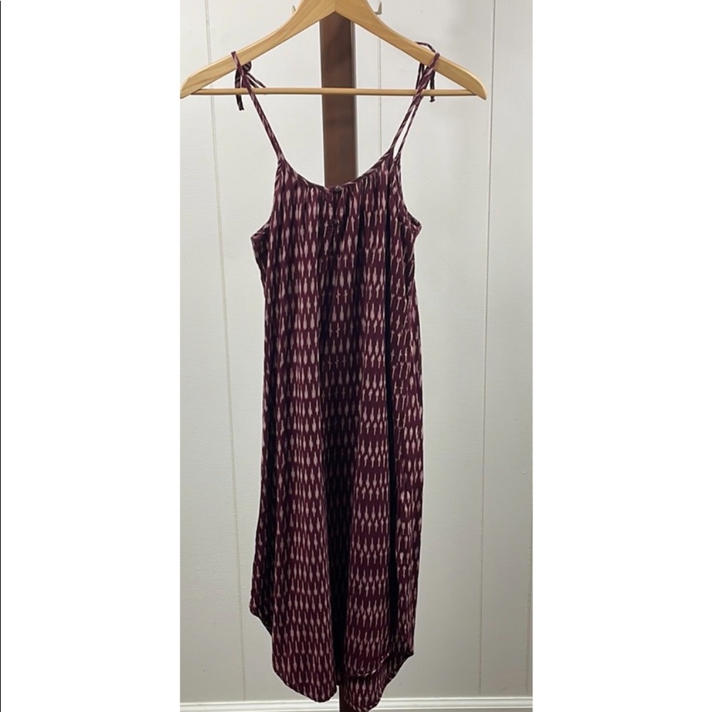 Madewell Purple Tie Strap Ikat Print Shift Dress - Picture 6 of 6